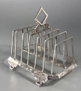 Victorian Silver Toast Rack Charles Fox II London 1840 270g BBZX - Bild 1 von 6