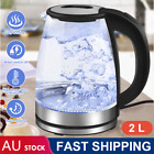 Glass Electric Kettle 2l Hot Water Boiler Fast Boiling Led Lights Auto Shut-off