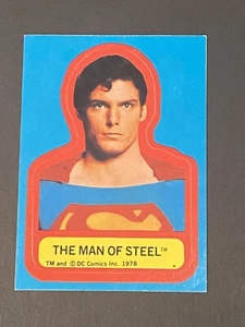 1978 Topps Movie Stickers Superman Man of Steel (S Visible) One * Variation - Picture 1 of 6