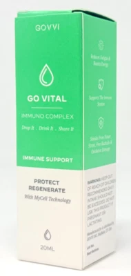 Govvi GO VITAL Inmuno Complejo Apoyo Inmunológico con Tecnología MyCell 20 ml EXP: 3/27 Foto 1 de 3