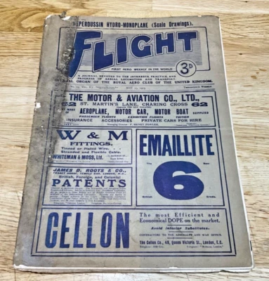 FLIGHT JOURNAL MAGAZINE, VOL V, 10 MAY 1913, No 19 - AERO WEEKLY - Image 1 of 4