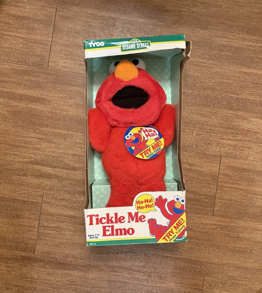 Tyco Tickle Me Elmo 1996 original primera edición juguete de Plaza Sésamo en caja Foto 1 de 4