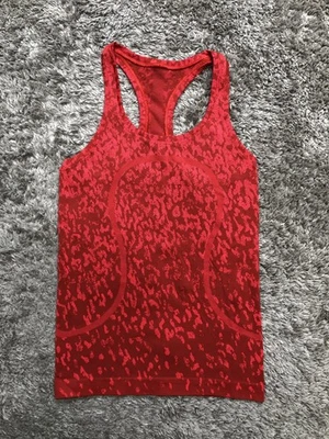 Regata Lululemon Swiftly Tech Racerback Feminina Pequena Vermelha Sem Costura Academia de Yoga - Imagem 1 de 4