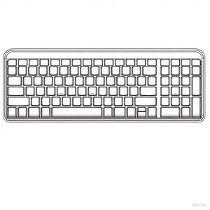 keyboard skin for 2025 LOGITECH K250 K251 Compact Bluetooth Wireless Keyboard - Afbeelding 1 van 3