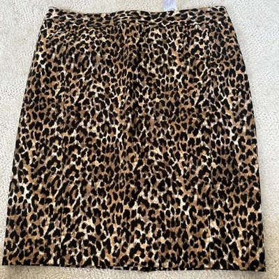 NUEVO CON ETIQUETAS - LOFT Ann Taylor Leopardo Guepardo Jaguar Falda Forrada Talla 12 Foto 1 de 4