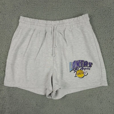 Pantalones Cortos Los Angeles Lakers Mujer L Gris Jaspeado Sudaderas Pull On NBA Lounge Foto 1 de 4