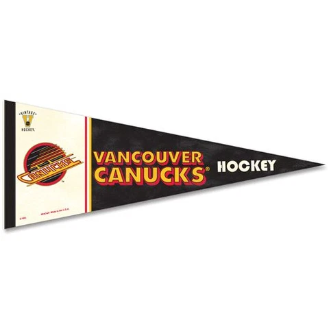 VANCOUVER CANUCKS VINTAGE ROLL UP PREMIUM FELT PENNANT 12"x30" NEW WINCRAFT Cover