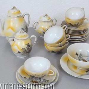 exklusives altes Porzellan Tee Service 26 teilig für 6 Personen Japan um 1920 - Bild 1 von 1