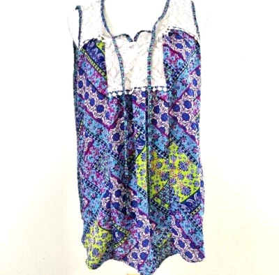 Новый направления женщин многоцветный верхний размер большой без рукавов крючком галстук пуловер - Изображение 1 из 4