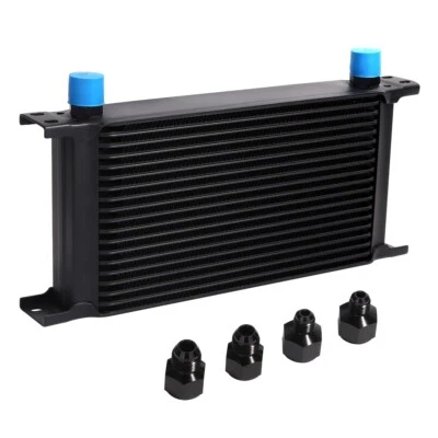 Oil Cooler 19 Rows 10AN Stacked Plate Transmission Engine Cooler Universal Black - Image 1 of 4
