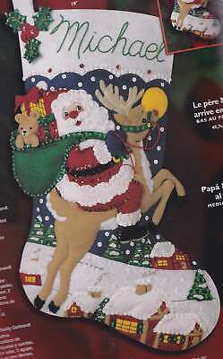 Hazlo Tú Mismo Bucilla Santa's Coming To Town Rudolph Christmas Fielt Kit 84941 • 88.65€