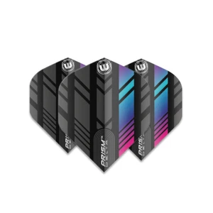 Winmau Prism Delta Standard Dart Flight - Black with Pink, Blue, Purple Gradient - Picture 1 of 1