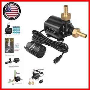 Versatile 12V Submersible Water Pump with 14' Lift for Hydroponics & Fountains - Picture 1 of 8