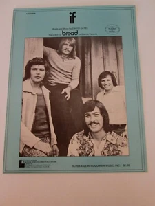 1971 BREAD if SHEET MUSIC David Gates 70's IF Song - Imagen 1 de 1