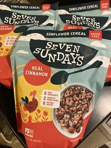 Seven Sundays, 3-8oz Bags Grain Free Sunflower Cereal, Cinnamon, BB 4/25
