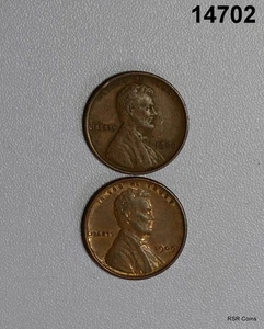 LOT OF 2 1909 VDB LINCOLN CENTS XF-AU #14702 - Picture 1 of 2