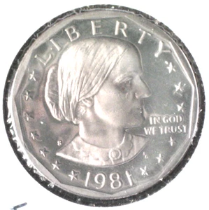 1981 S Susan B Anthony $1 Dollar Type 1 Filled S Proof HI PR KM#207 EB#2228 - Picture 1 of 6