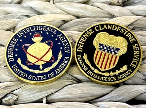 2 Defense Intelligence Agency (DIA) & Defense Clandestine Service Challenge Coin - Picture 1 of 6