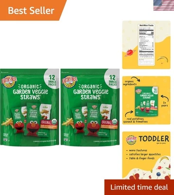 Lanches infantis orgânicos Sesame Street - Canudos vegetarianos 12 unidades multipack (2 oz) - Imagem 1 de 4