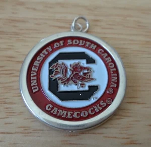 Dije esmalte de 26 mm de plata esterlina de la Universidad de Carolina del Sur USC de la Universidad de Carolina del Sur - Imagen 1 de 3