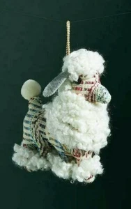 NWT Anthropologie Poodle Pup Christmas Ornament Woven Fabric 4" x 5.25" NEW - Bild 1 von 10