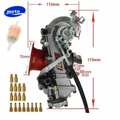 Carburador de motor de carreras 41 mm para Honda Xr650 Xl650 Suzuki Dr650 Yamaha Fcr Foto 1 de 4