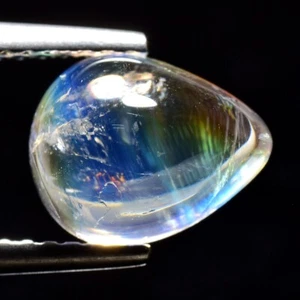 2,27ct 100% Natürlicher Schöner Regenbogen Blau Mondstein Erde Abgebaut Lose Edelstein. - Bild 1 von 3