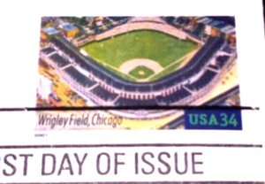 Campi da gioco leggendari - Wrigley Field - Ballparks - francobolli replica oro 22kt - Foto 1 di 4