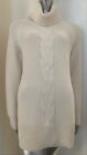 NWT Lacoste Long Dress Sweater Cream Cable Knit Cotton 10 L