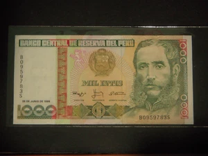 Peru 1000 intis 1988 - Imagen 1 de 2