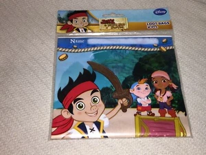 1 Pack (8 Bags)of Jake and the Never land Pirates Loot Treat Bag Birthday Party  - Picture 1 of 5