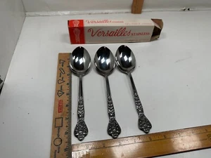 Versailles by MSI Japan Stainless Table Serving Spoons Flatware NOS Box Vintage - Picture 1 of 24