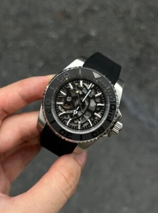 Seikmod GMTeiko AbyssBlade NH35 Automatic Sapphire Black Bezel Skeleton Dial - Picture 1 of 9