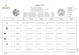 Ersatzteile Rolex 3175-3185-3186-3187Original Original - Ricambi Originali - Bild 1 von 6