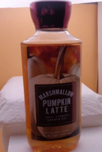 Bath & Body Works Pumpkin Latte Marshmallow Shower Gel 10 Oz. Full Size - Picture 1 of 5
