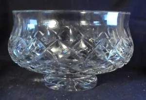 Waterford 7" footed bowl cut crystal glass signed - Picture 1 of 5