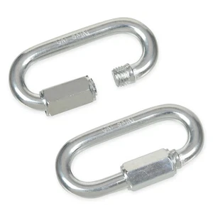 10x 4mm Kettenglied Notglied verzinkt Stahlkette Kette Schraubglied  - Bild 1 von 3