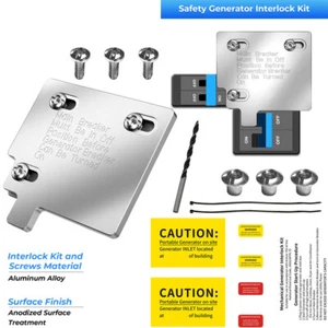 For 100 Amp Eaton or Siemans Generator Interlock Kit Main Breaker Aluminum