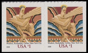 US 3766a Wisdom $1 horz pair MNH 2008 - Picture 1 of 1