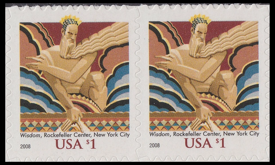 US 3766a Wisdom $1 horz pair MNH 2008 - Image 1 of 1