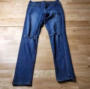 Universal Thread Womens Skinny Jeans Blue Distressed Stretch Medium Wash Denim 2 - Picture 1 of 7