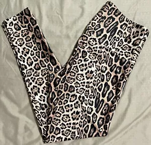 Beautiful Onzie Flow Size Large Leopard Print Full Length Yoga Athletic Leggings - Picture 1 of 11