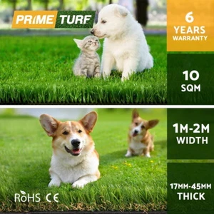 Prime Turf Artificial Grass 10SQM 17/20/30/35/40/45mm Synthetic Fake Lawn Turf - Picture 1 of 32