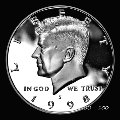 1998 S Proof Kennedy Half Dollar Cover