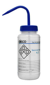 Deionized Water Wash Bottle, 500ml - Performance Plastics by Eisco Labs