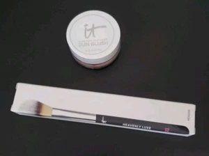 It Cosmetics Glow W/ Confidence Sun BLUSH AND Heavenly Luxe Cream Blush BRUSH 03 - Picture 1 of 9