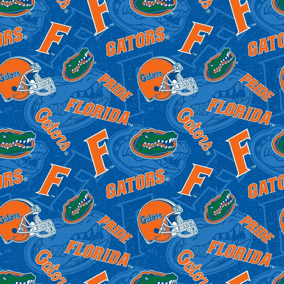 University of Florida Gators хлопчатобумажная ткань тон на тон принт в ярдах - Изображение 1 из 1