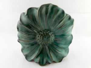 Stangl Art Pottery Turquoise Green Terra Rose #3413 Sunflower Vase 7.5 In V GOOD - Picture 1 of 11
