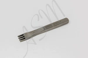 C.S. Osborne No. 484 3/32" Four Prong Thonging Chisel - Picture 1 of 1