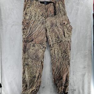 Vintage Mossy Oak Brush Camo Guide Series Convertible Pants Baggy Nylon Large